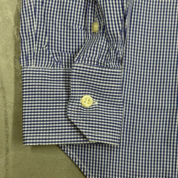 BOGGI Milano Super Classics Blue Check Dress Shirt 41 16 Large - Picture 3 of 6